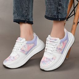 XE Looks Women Colourblocked Lightweight Memory Foam Sneakers-14