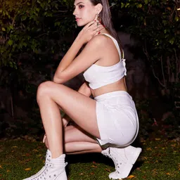Saint G Women White Leather Sneakers-image-79