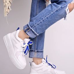 Shoetopia Women Textured Mid-Top Lightweight Comfort Insole Lace-Ups Sneakers-24