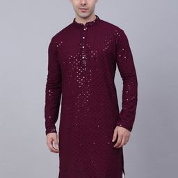 jompers Men Embroidered Pure Cotton Straight Kurta-picture-36