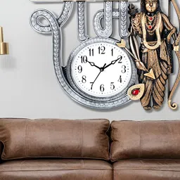 Attractionz Silver-Toned Abstract Contemporary Analogue Wall Clock-31
