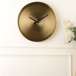 Decor de Maison Gold-Toned Round Metal Wall Clock-picture-27
