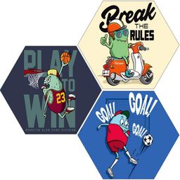 saf Set of 3 Hexagon motivational quotes UV Textured Digital Reprint 17 inch x 17 inch Painting-picture-39