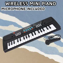 (Piano Keyboard) Toy with 37 Key, Recording and Mic, Adapter for DC Power W50 (Piano Keyboard) Toy with 37 Key, Recording and Mic, Adapter for DC Power W50 Analog Portable Keyboard-10