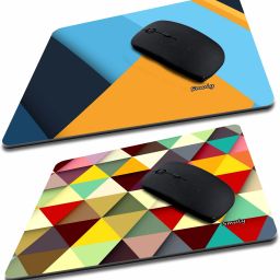 SMULY BLUE STRIP COMBO & coloured triangles Non-Slip I Am Capable of Amazing Things, Motivational Quotes Printed Mouse Pad for Gaming Computer, Laptop, PC Mouse Pad (Multicolor) Non Slip Base Mousepad-4