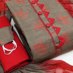 KALINI Printed Pure Cotton Unstitched Dress Material-image-62