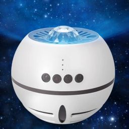 Myrra Push on Moon & Star LED Projector Lamp Star Sky Nebula Lamp Bedside Night Light (3 lm) Projector-image-14