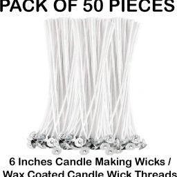 6 Inches Candle Making Wick, Wax Coated Candle Wick Thread Cotton Wick-image-64
