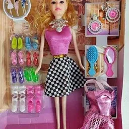 looknlvesports HAPPY GIRL DOLL SERIES WITH DOLL DRESSES SET FOR KIDS (Multicolor)-picture-14