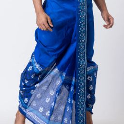 Nakshi Block print Dhoti for Men / Geometric Print Men Dhoti image 3