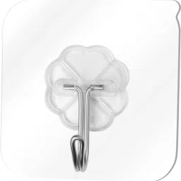 Wall Hooks for Hanging Strong Sticker Sticky Key Frame Holders (Pack of 10) Plastic Key Holder-image-0