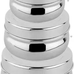 Stainless Steel Portion Control Handi Shape Food Container (350,450,550 ml) 3 Containers Lunch Box-22
