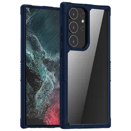 Inbase Geo Armor Back Cover for SAMSUNG Galaxy S23 Ultra (Dual-Layer Design, Dark Blue)-75