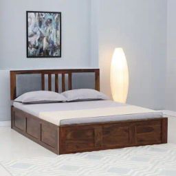 woodsworth from pepperfry Brevik Sheesham Wood Queen Size Bed In Provincial Teak Finish With Box Storage-picture-34