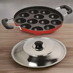 Cookware appam APPAMPATRA Ponganalu Maker Paniarakkalpan Paniyarakkal with Lid Paniarakkal with Lid 1 L capacity 24 cm diameter-image-81