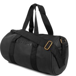 20 L Gym Duffel Bag - DB_Leather Duffle Gym Bag - Black-image-61