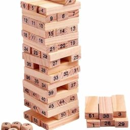 Wooden Zenga Stacking & Balancing Building Block Game for 3-10 Year Old Kids-image-11