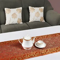 Lal Haveli Orange Color & Yellow Ethnic Motif Printed Table Runner-22