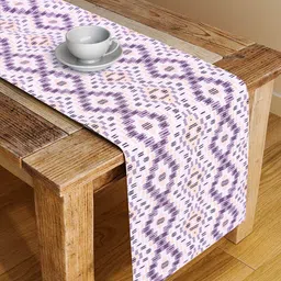 Alina decor Beige & Purple Geometric Digital Printed Table Runner-13