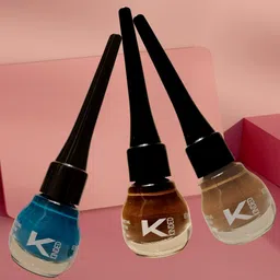 KINDED Set Of 3 Smudge Proof Long-Lasting Matte Finish Liquid Eyeliner - 5ml each-29