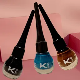 KINDED Set Of 3 Smudge Proof Long-Lasting Matte Finish Liquid Eyeliner - 5ml each-12