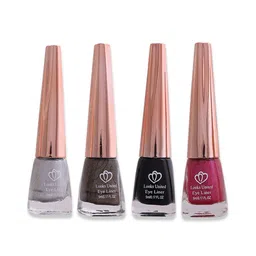 Looks United Set of 4 New Fashion Long Lasting Metallic Liquid Eyeliners - 5 ml each-54