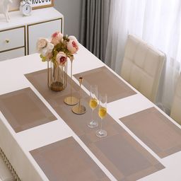 HOKIPO 5 Pieces Placemats With Runner-13