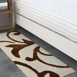 Shopgallery White & Brown Ethnic Motif Strong & Durable Floor Runner-5