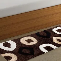 Shopgallery Brown & White Geometric Soft & Anti-skid Floor Runner-picture-33