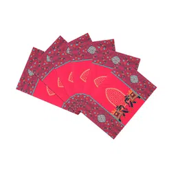 SEJ by Nisha Gupta Set of 6 Pink Printed Table Placemats and Runner Set image 2