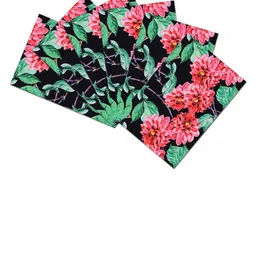 SEJ by Nisha Gupta Set of 6 Red Printed Table Placemats & Runner image 2