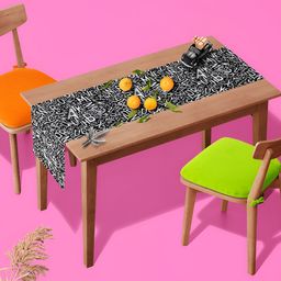 ArtzFolio Black & White Digital Printed Table Runner image 3