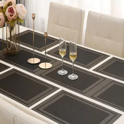 HOKIPO 7 Pieces Tablemats with Table Runner image 3
