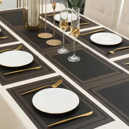 HOKIPO 7 Pieces Tablemats with Table Runner image 4