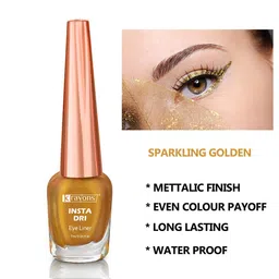 krayons Set of 2 Insta Dri Long-Lasting Sparkling Eyeliner 7ml each - Golden 04 & Blue 07 image 5