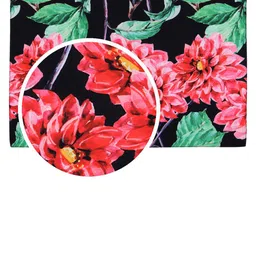 SEJ by Nisha Gupta Set of 6 Red Printed Table Placemats & Runner image 4