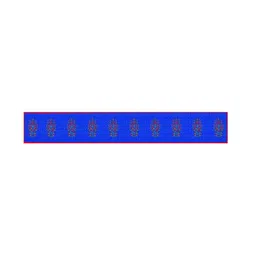 SEJ by Nisha Gupta Set of 7 Blue & Red Table Placemats & Runner image 4
