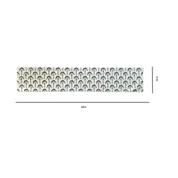 Tasseled Home White & Green Palm Printed Rectangular Table Runner image 5