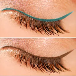 KINDED Set of 2 Matte Long Lasting Liquid EyeLiner 5ml each - Teal Green & Chocolate Brown image 2