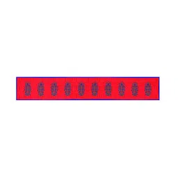 SEJ by Nisha Gupta Red Set of 7 Table Placemats & Runner image 5