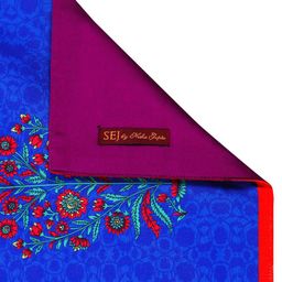 SEJ by Nisha Gupta Set of 7 Blue & Red Table Placemats & Runner image 5