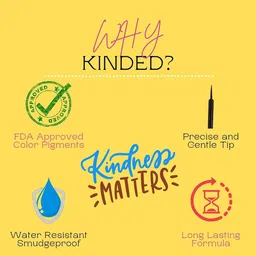 KINDED Set Of 3 Smudge Proof Long-Lasting Matte Finish Liquid Eyeliner - 5ml each image 2