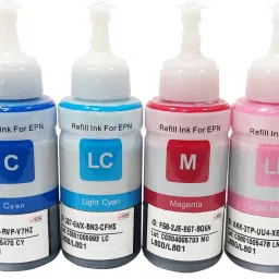 JET TONER Refill Ink For Compatible L805 Ink Tank Printers -6 Colors - 70 ML Each Black + Tri Color Combo Pack Ink Bottle-image-48