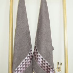 Aura Art Gallary Brown 2 Pieces Cotton 380 GSM Bath Towels-image-61