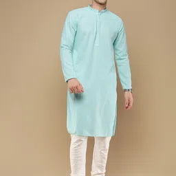 Sanwara Ethnic Motifs Embroidered Regular Chikankari Kurta with Churidar-image-34