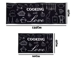 AAZEEM Set Of 2 Abstract Floor Runner & Mat image 5