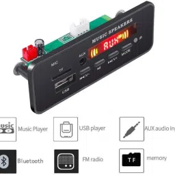 Gadget Hero's Audio Player MP3 Decoder Board 12V Module With Remote. FM, USB & Bluetooth Connectivity. AM5 MP3 Player image 2