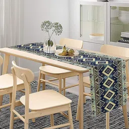 AAZEEM Blue & Beige Printed Durable Table Runners-27