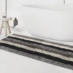 LUXEHOME INTERNATIONAL Grey Striped 1850 GSM Bathmat-image-9
