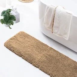 LUXEHOME INTERNATIONAL Vegas Gold Textured 2800 GSM Microfibre Anti-Skid Bath Runner-11